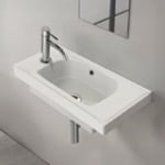 CeraStyle 001800-U Rectangle White Ceramic Wall Mounted or Drop In Sink