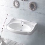 CeraStyle 030300-U Rectangle White Ceramic Wall Mounted Sink