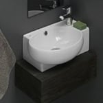 CeraStyle 001300-U Small Corner Ceramic Wall Mounted or Vessel Sink