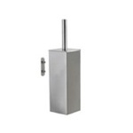 Gedy NE33-03-13 Toilet Brush Holder, Wall Mounted, Square, Polished Chrome