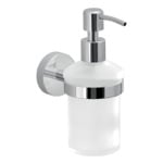 Gedy 2381-13 Soap Dispenser, Frosted Glass With Wall Mount
