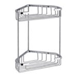 Gedy 2481-13 Chrome Wire Corner Double Shower Basket