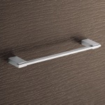 Gedy 3821-35-13 Towel Bar, 14 Inch, Square, Polished Chrome