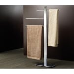 Gedy 7631-13 Towel Stand, Square, Chromed Brass