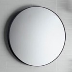 Gedy 6000-14 Bathroom Mirror With Black Frame, Round