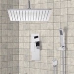 Remer SFH6098 Shower System with Ceiling 12 Inch Rain Shower Head and Hand Shower