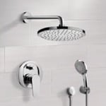 Remer SFH6163 Chrome Shower System with 8 Inch Rain Shower Head and Hand Shower