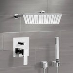 Remer SFH6513 Shower System with 12 Inch Rain Shower Head and Hand Shower