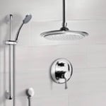 Remer SFR7008 Chrome Shower System with 9 Inch Rain Ceiling Shower Head and Hand Shower