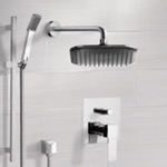 Remer SFR7036 Chrome Shower System with 8 Inch Rain Shower Head and Hand Shower