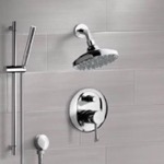 Remer SFR7180 Chrome Shower System with 6 Inch Rain Shower Head and Hand Shower