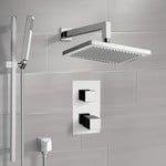 Remer SFR7402 Thermostatic Shower System with 9.5 Inch Rain Shower Head and Hand Shower