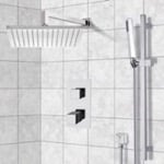 Remer SFR7403 Thermostatic Shower System with 12 Inch Rain Shower Head and Hand Shower
