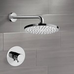 Remer SS08 Chrome Thermostatic Shower Faucet Set with 8 Inch Rain Shower Head