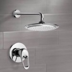 Remer SS1006 Chrome Shower Faucet Set with 9 Inch Rain Shower Head
