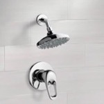 Remer SS1112 Chrome Shower Faucet Set with 6 Inch Rain Shower Head