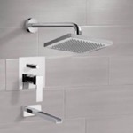 Remer TSF2125 Tub and Shower Faucet Sets with 8 Inch Rain Shower Head