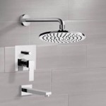 Remer TSF2147 Tub and Shower Faucet Sets with 8 Inch Rain Shower Head
