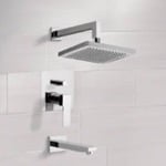 Remer TSF2299 Tub and Shower Faucet Sets with 8 Inch Rain Shower Head