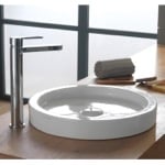 Scarabeo 8810 17 Inch Round White Ceramic Vessel Sink