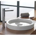 Scarabeo 8811 14 Inch White Ceramic Vessel Sink