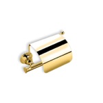 StilHaus SM11C-16 Toilet Roll Holder With Cover, Gold Finish Brass