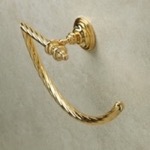 StilHaus G07-16 Classic-Style Brass Towel Ring in Gold Finish