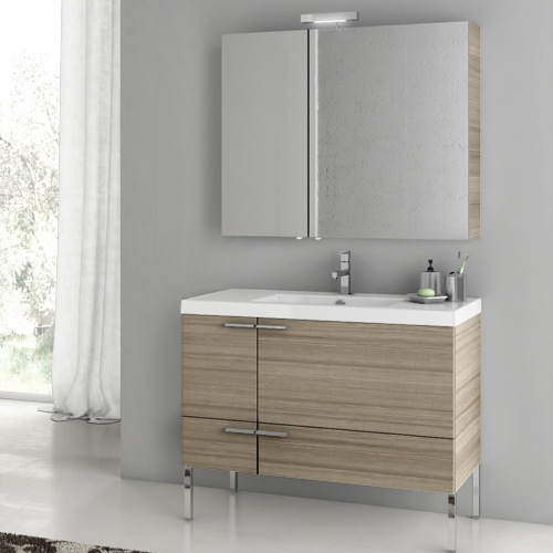Floor Standing Bathroom Vanity, Modern, 40 Inch, Larch Canapa ACF ANS15-Larch Canapa