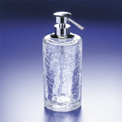 Soap Dispenser, Rounded, Crackled Crystal Glass Windisch 90432