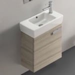 ACF C140 Small Bathroom Vanity, Floating, 19 Inch, Larch Canapa