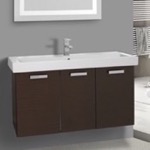 ACF C518 Wall Mounted Bathroom Vanity, Modern, 39 Inch, Wenge