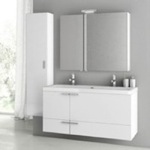 ACF ANS218 Trough Modern Wall Mounted Bathroom Vanity Cabinet, 47