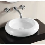 Caracalla CA4027 Round White Ceramic Vessel Bathroom Sink