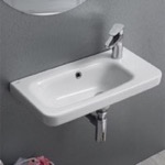 CeraStyle 033000-U Rectangular White Ceramic Wall Mounted or Drop In Sink