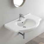 CeraStyle 066500-U Rectangular White Ceramic Wall Mounted or Drop In Sink