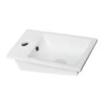 CeraStyle 071000-U-One Hole Rectangle White Ceramic Drop In Sink