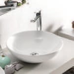 Bathroom Sink, CeraStyle 071600-U, Round White Ceramic Vessel Sink