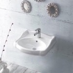 CeraStyle 030200-U Classic-Style White Ceramic Wall Mounted Sink