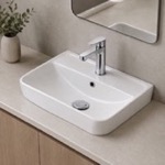 CeraStyle 035000-U/D Drop In Sink - 20 Inch, Modern, Ceramic