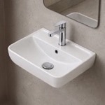 CeraStyle 035000-U Wall Mount Sink - 20 Inch, Modern, Ceramic