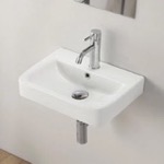 CeraStyle 035200-U Small Bathroom Sink, Wall Mounted