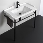 CeraStyle 036300-U-CON-BLK Transitional Console Sink, 32 Inch