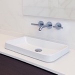 CeraStyle 079000-U Rectangular White Ceramic Drop In Sink