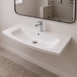 CeraStyle 090100-U Rectangular White Ceramic Wall Mounted or Drop In Sink