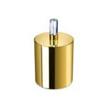 Windisch 88615-O Round Gold Finish Bathroom Jar with Swarovski Crystal