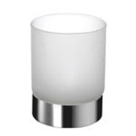 Toothbrush Holder, Windisch 94124, Round Frosted Crystal Glass Bathroom Tumbler