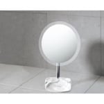 Gedy 4607-22 Magnifying Mirror with Round White Colored Base