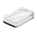 Soap Dish, Gedy 7311-00, Transparent Rectangle Countertop Soap Dish
