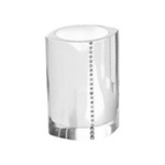 Toothbrush Holder, Gedy 7498-02, White Toothbrush Holder With Crystals