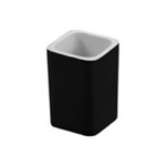 Gedy 7998-14 Square Black Toothbrush Holder